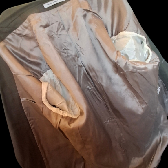 Yves Saint Laurent Single-Breasted Woolmart Window-pane Green Blazer Size 42R - Picture 8 of 16